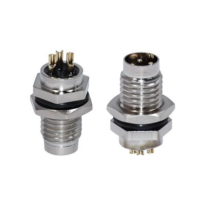 China Copper Chinese supplier M8 female waterproof molding ip67 cable 90 degree connector car airbag connectors for sale