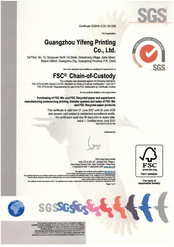 FSC - Guangzhou Yifeng Printing & Packaging Co., Ltd.