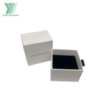 China Recyclable Slip Jewelry Box Cardboard Packaging Custom Bracelet Boxes With Velvet Pouch for sale