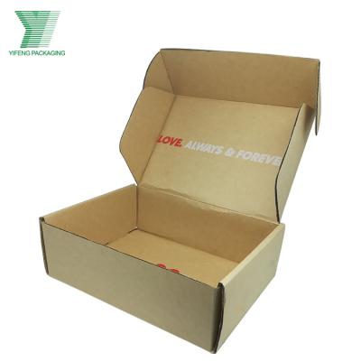 China Wholesale Custom Recyclable Printing Flat Foldable Corrugated Cardboard Paper Box Advertisement Apparel Clothing Packaging Gift Mailing Box for sale