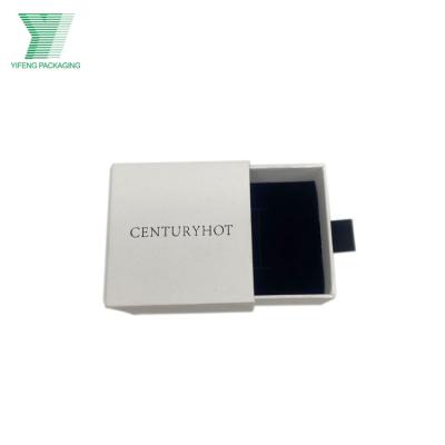 China Factory Packaging Guangzhou Yifeng Card White Velvet High End Custom Made Rose Eco-friendly Logo Slipping Jewelry Ring Necklace Gift Box for sale