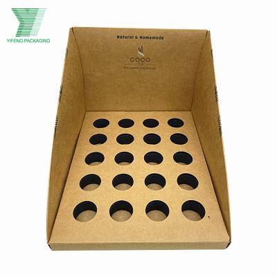 China Custom Logo Luxury Cardboard Lip Balm Storage Yifeng Factory Lip Balm Foam Wrapping Paper Roll Pre Paper Display Box With Tear Offline for sale