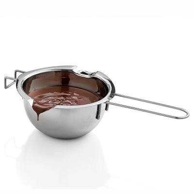 China Kitchen Utensils Metal Crucible Candy Stocked Candle Wax Stainless Steel Chocolate Melting Bowl For Baking / Cooking for sale