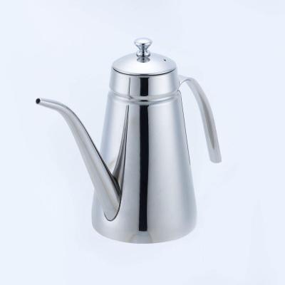 China Long Lasting Stainless Steel Design Durable Liquid Container Oiler Sharp Spout Olive Jar Bottle for sale