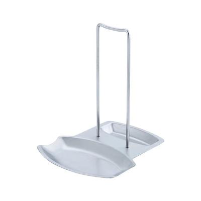 China 304 Stainless Steel Spatula Rack Heat Resistant OEM LOGO Kitchen Spoon Stand Support Resting Stainless Steel Spoon Utensil Instruments for sale