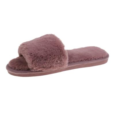 China CUSHIONING 2021 Factory Directly Wholesale Fur Slippers/Fur Slides Women Fur Slippers Women/Fur Platform Slips Fur Slides for sale