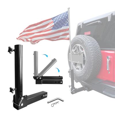 China Universal Hitch Mount Flag Pole Holder Universal For Standard 2 Inch Hitch Receivers Fit For Truck SUV RV Pickup for sale