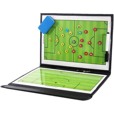 China Durable Foldable Soccer Coaching Board With Leather Magnetic Soccer Gum Board Tactical Board for sale