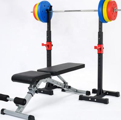 China RG0358 Durable Wholesale Multifunctional Professional Folding Press Bench and Squat Rack for Gym Fitness for sale