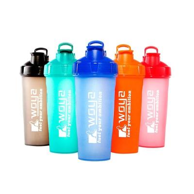 China Wholesale Custom Sports Shaker Bottle 24Ounce 750ml Outdoor Indoor Protien Shaker Bottle Gym Workout Mixer for sale