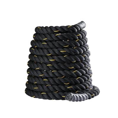 China Durable Suspension Bands Battle Exercise Training Rope 30/40/50 Foot Lengths 1/1.5/2 Inch Width Heavy Battle Rope for sale