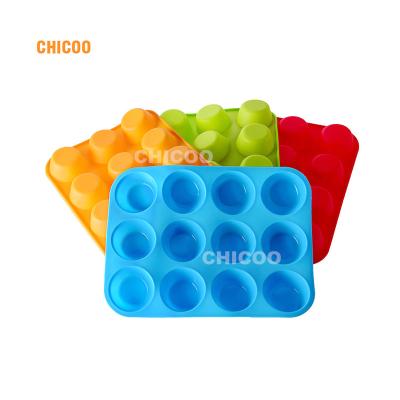 China Viable Silicone Candle Silicone Soap Pudding Cake Rice Chiffon Mold Cup Bun Cake Silicone Baking Mold for sale