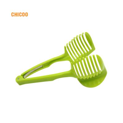 China Durable Plastic Handheld Clip Cutter Slicer Tool For Lemon Fruit Slicer Eggs Vegetable for sale