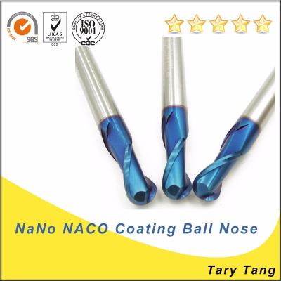 China CNC Long End Milling Mills With Bnano Coating Four Flute Neck Ball Nose CNC Machining for sale