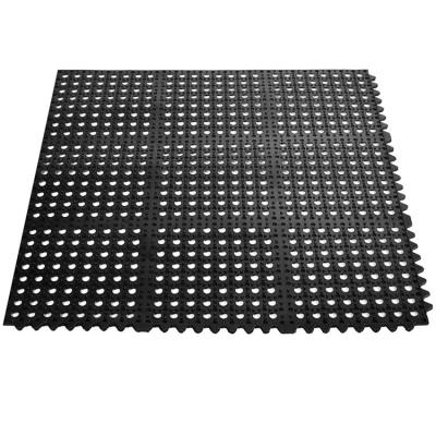 China Anti-Fatigue Non-Slip Interlocking Rubber Floor Mat Heavy Duty Commercial Interlock Mats For Indoor Restaurant Kitchen for sale