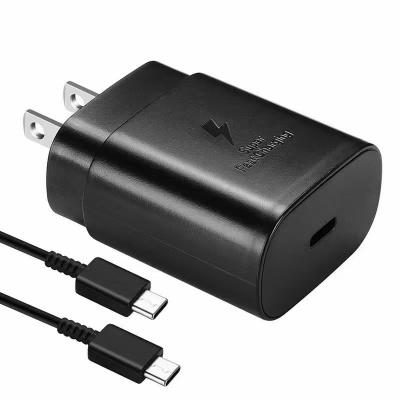 China Wholesale Original Mobile Phone Cable 25W Travel Wall Charger Fast Charging Adapter For Samsung Note 10 for sale