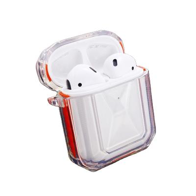 China For Airpods Pro Case Shockproof Clear Wholesale Can Be Customized Led Tpu Clear Transparent Clear Case With Key Chain For Airpods 1 2 Radio Charging Case for sale