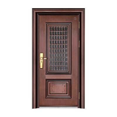 China Front Steel Panel Doors Exterior Anti-theft Modern Security China Supplier Steel Door for sale