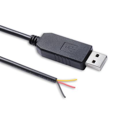 China Programming Flasher Customize USB To RS232 Serial Converter Adapter Cable With Wire End 3 Core Windows 7 8 Support 10 for sale