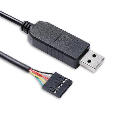 China Medical Serial Device PL2303 USB RS232 Adapter Cable With 2.54mm Pitch DP Plug for sale