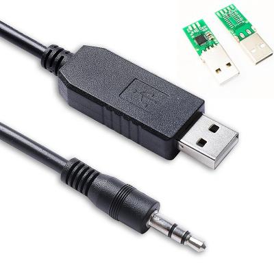 China Durable CP2102 USB To Uart Bridge Serial Chip USB 2.0 USB TTL 3.3V To 3.5mm Plug Converter Audio Cable for sale