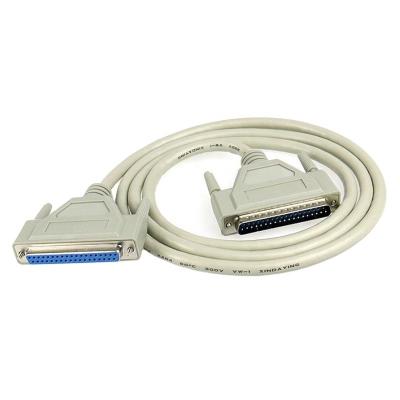 China Durable Gray 37 Pin Male D-Sub To Female Male To DB37 Male Extension Cable for sale