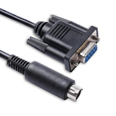 China Durable Custom RS232 DB9 Female To Mini Din 6P Male Cable For Programming Update Flasher for sale