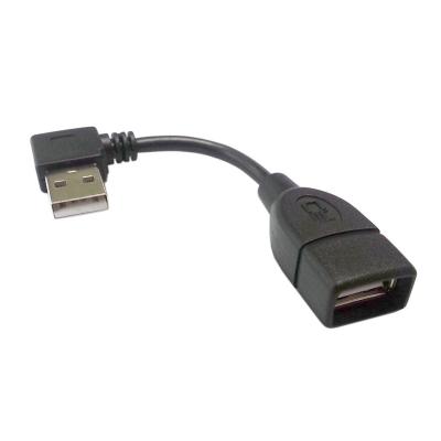 China MP3/MP4 Player USB 2.0 AF To AM Angled L Shape Cable USB Extension Cable 25-100cm for sale