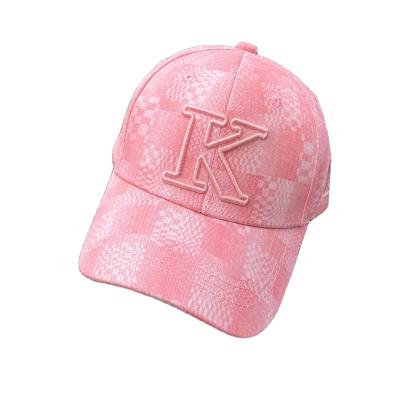 China Fashion\Hot Selling Comfortable\Durable Embroidered Hats Creative Boy Letter K Letter Baseball Cartoon Cap Comfortable Breathable Sports Hat for sale