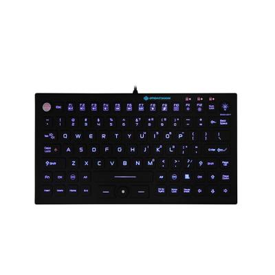 China Multimedia hospical keys IP68 backlight waterproof silicone industrial medical touchpad cable backlit keyboard for sale