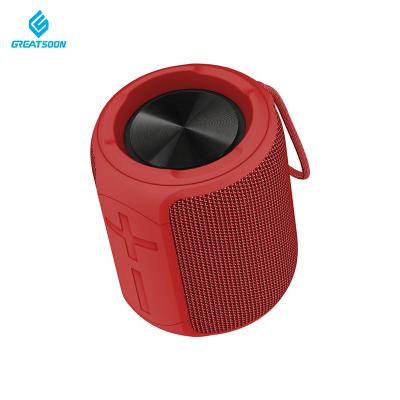 China Phone Function Fabric IPX6 Waterproof Colorful Round LED Mini Wireless BT Portable Speakers For Mobile Phones for sale