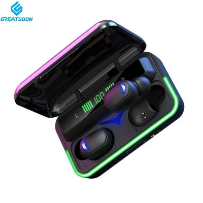 China Playing Music Factory Price Low Latency E10 LED Display TWS HD Mirror Mini Wireless Earphones With Power Bank for sale