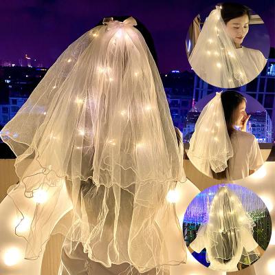 China Factory direct sale luxury LED outdoor dress with children's toy birthday proposal headdress super light flashing fairy hairpin for sale