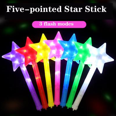 China Non-Toxic Glowing Star Fairy Stick LED Large Colorful Custom Kids Concert Party Supplies Music Festival Fluorescent Stick for sale