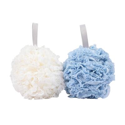 China EXFOLIATE BSCI Manufacturer Directly Foaming Lovely Bath Blast Wholesale Body Shower Cleaning Sponge Exfoliating Soft Bath Pouf For Girl for sale