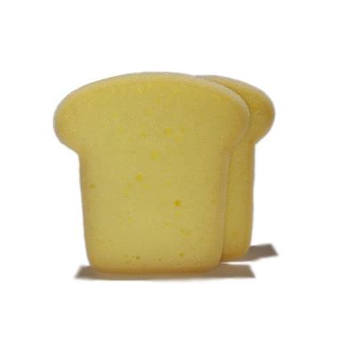 China EXFOLIATING latest design toast waffle shape bath sponges for kids, baby shower sponge for sale