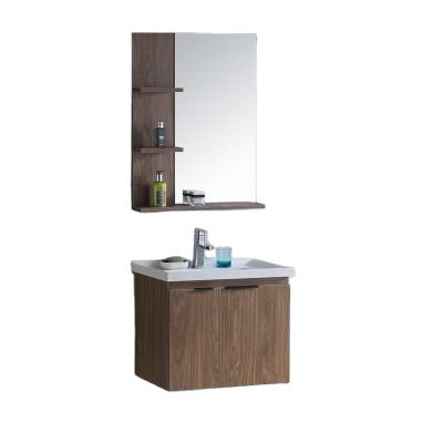 China Modern Popular Bathroom Product Art Bathroom PVC Vanity Cabinet Sink Set for sale