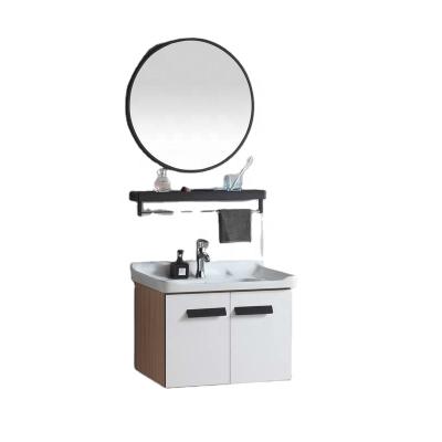 China PVC Modern High Quality Mirror Product Equipment Full Bathroom Cabinet Suit for sale