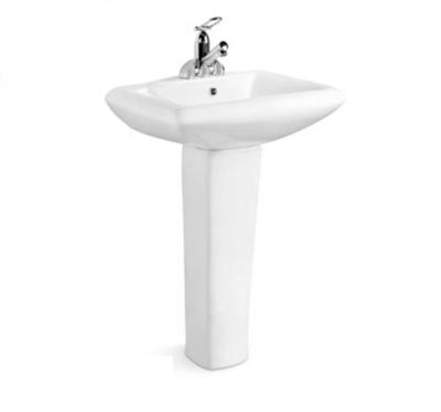 China Modern Hotel Bathroom Suite High Quality Bathroom Equipment Ceramic Outdoor Pedestal Sink With Pedestal for sale