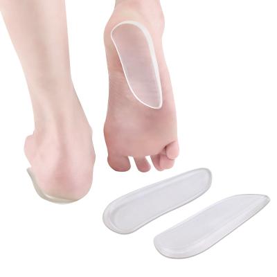 China Soft Comfortable Corrective Adhesive Heel Wedge Silicone Medial And Lateral Insoles Shoe Inserts For Foot Alignment Kick Knee Pain For Men And Women for sale