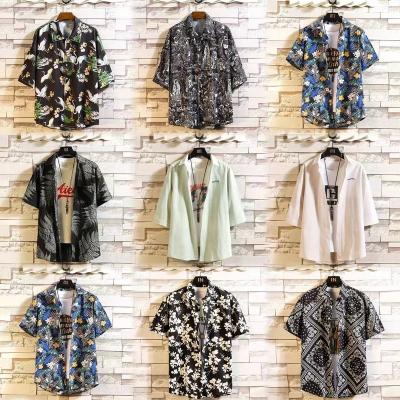 China Anti-pilling Summer Hawaiian Shirts Carnival Cotton Men's Shirts Hawaii Beach Men's Tropical casual shirts cheap for sale