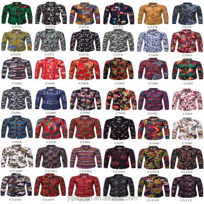 China Anti-pilling 2024 New printed men's casual long-sleeved shirt European size men's floral shirt wholesale for sale