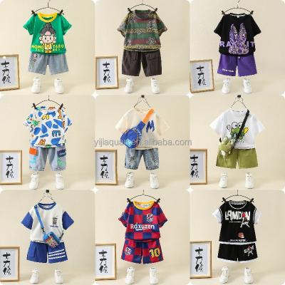 China Casual 2024 Summer Short sleeve T-shirt Pure cotton shorts Clearance low price wholesale short sleeve set for children 2-15 years old for sale