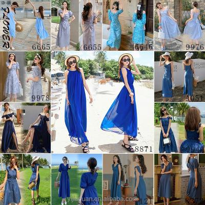 China Anti-Static 2024 Wholesale fashion ladies Long summer one-shoulder floral dress Ladies Casual dress Ladies maxi dress for sale