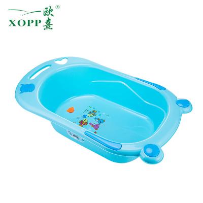 China Eco-friendly Ergonomic Design PP Material Plastic Portable Baby Bathtub For Kids Bathing With Non-slip Drainage Tub for sale