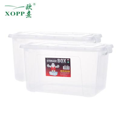 China Cheap Viable Hard Storage Box Clear Plastic Storage Containers Large Clothing Organizer With Lid for sale