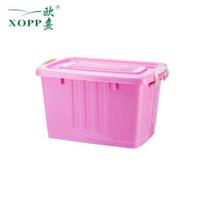 China Multifunctional Viable Colorful Plastic Large Storage Box PP Container Clothes Toy Sundries Organizer for sale