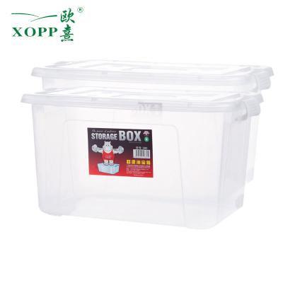 China Sustainable Hot Sale PP Plastic Transparent Universal Home Storage Box With Lids for sale