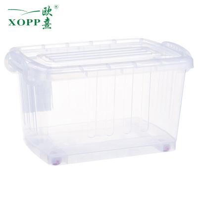 China Durable 150L Plastic Box Container PP Material Waterproof Big Lockable Handles for sale