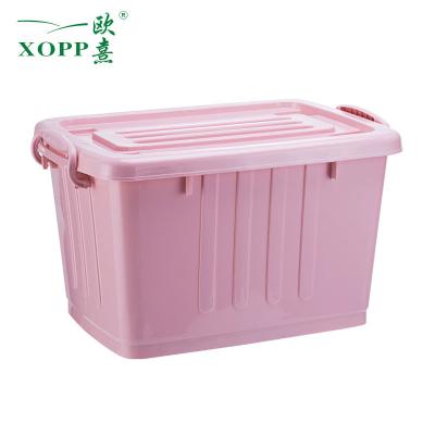 China Sustainable 90L Large Material Clear Plastic Containers PP Storage Boxes for sale